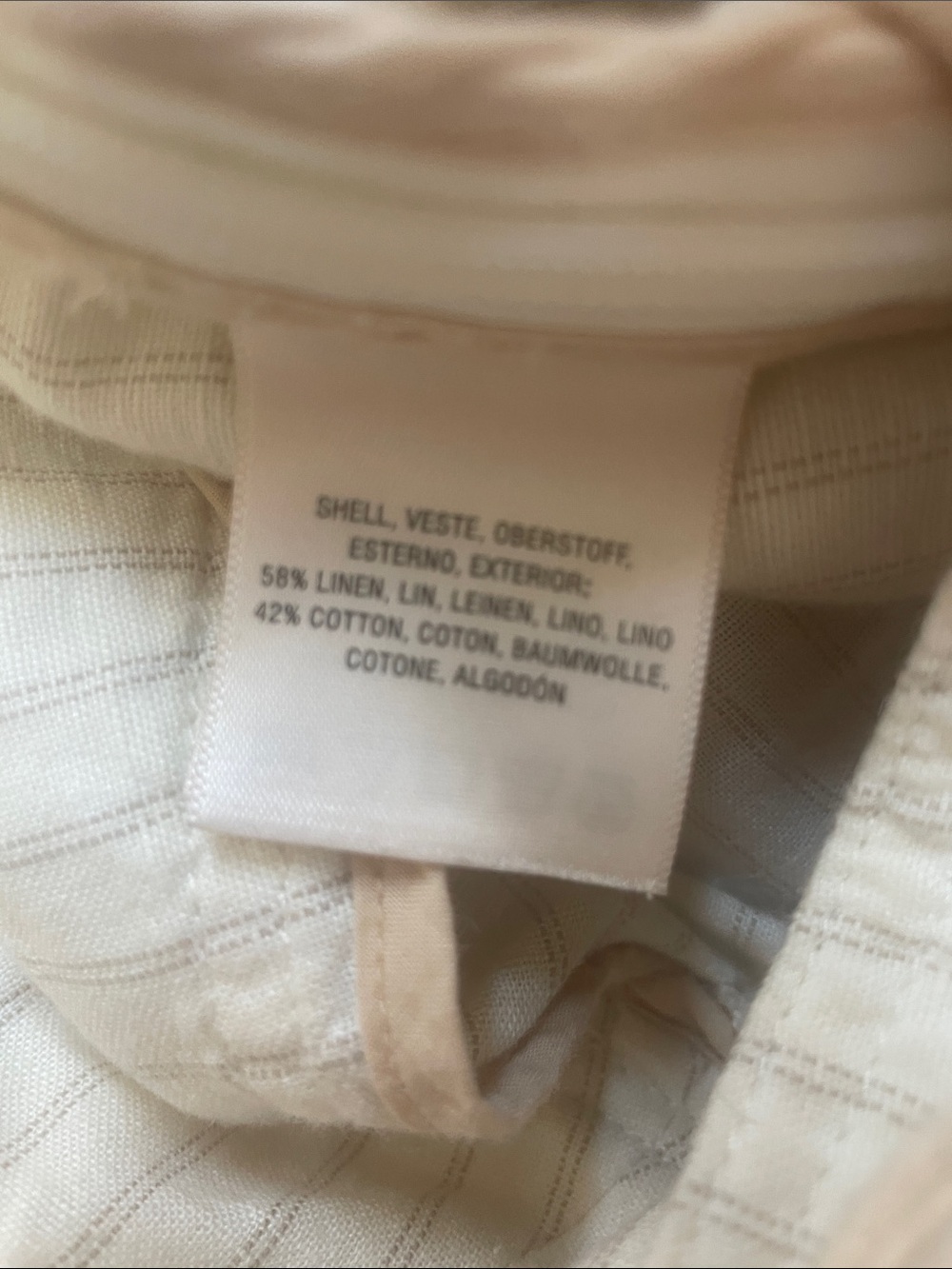 Anthropologie Cream Striped Linen Blend Wide-Leg Belted Pants Culottes Size 0 - Picture 9 of 11